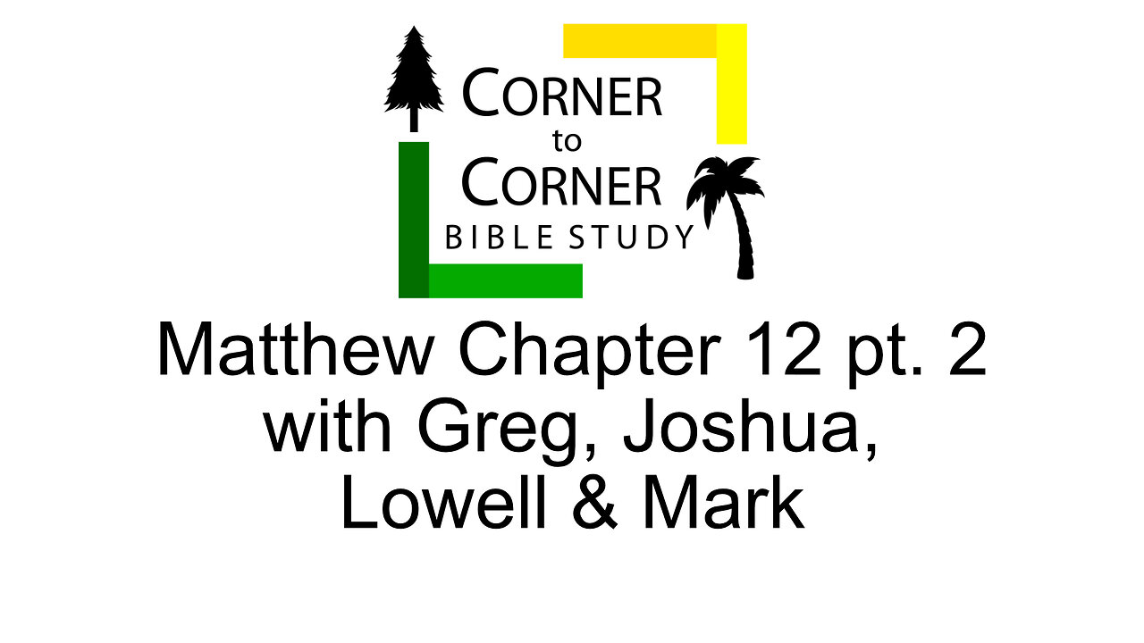 The Gospel according to Matthew Chapter 12 pt. 2