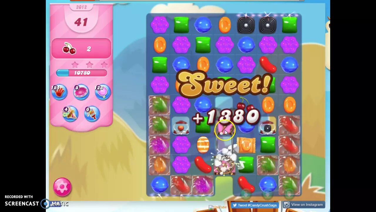Candy Crush Level 2012 Audio Talkthrough, 3 Stars 0 Boosters