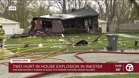 2 injured after house explosion in Inkster; fire crews currently on the scene