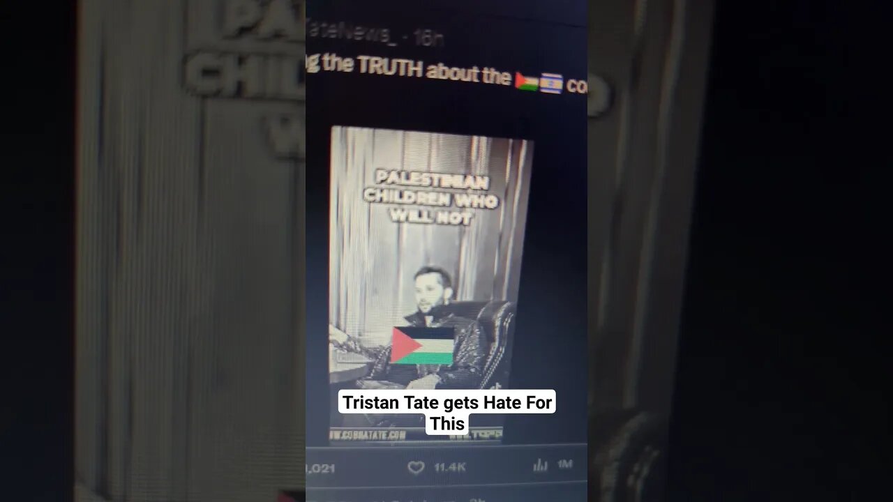 Tristan Tate gets Hate For This #palestine