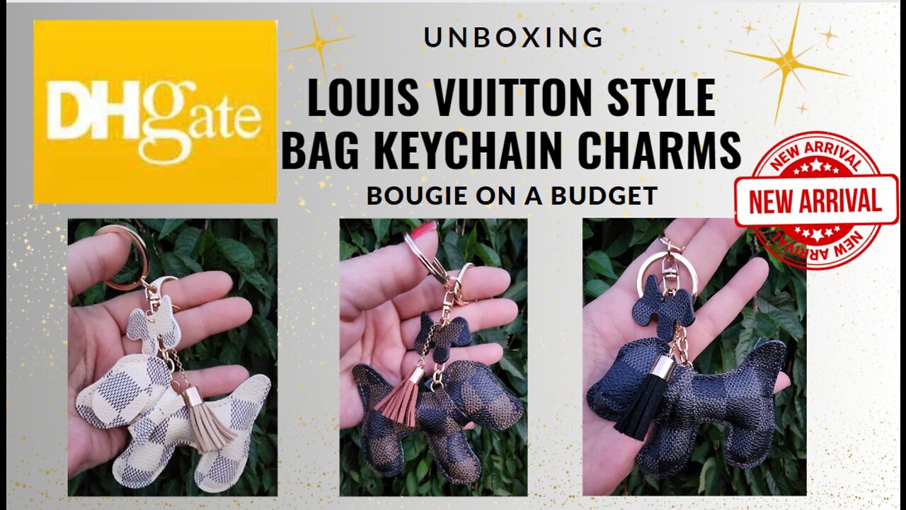 DHgate Louis Vuitton Designer Style Dog & Teddy Bear Bag Keychain Charms