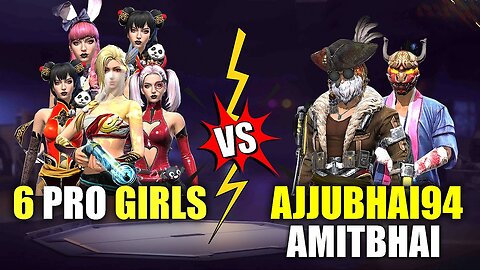 6 PRO GIRLS VS AJJUBHAI AMITBHAI AND ROMEO BEST CS GAMEPLAY - GARENA FREE FIRE