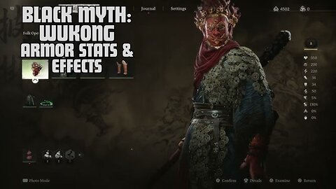 Black Myth: Wukong Armor Stats And Effects