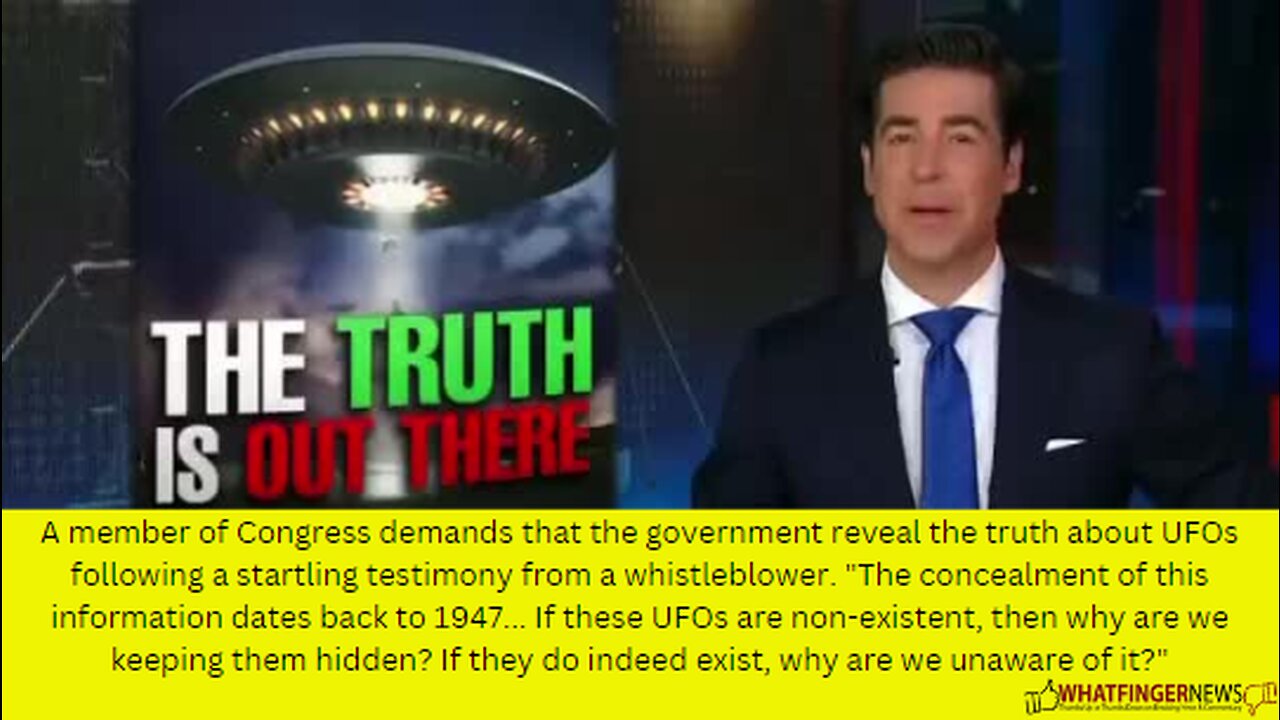A member of Congress demands that the government reveal the truth