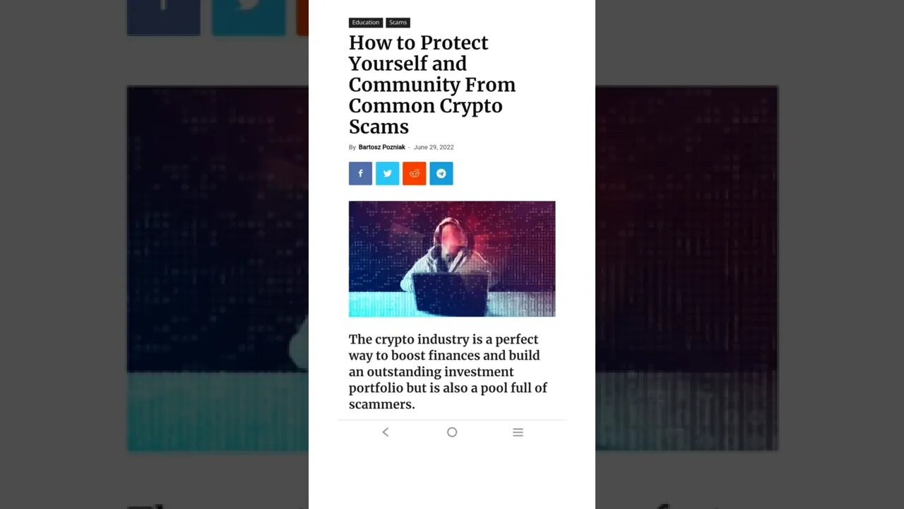 How to Protect Yourself From Common Crypto Scams #cryptomash #ytshorts #cryptonews #viralvideo2022