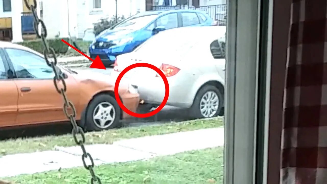 Lady Hits 2 Parked Cars Caught On Camera And Does Not Leave Any Notes