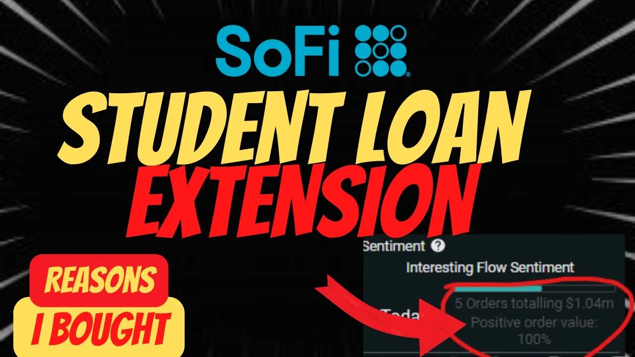 STUDENT LOANS EXTENDED 🔥 REASONS I BOUGHT SOFI TODAY 🚨🚨 BULLISH SIGNALS $SOFI