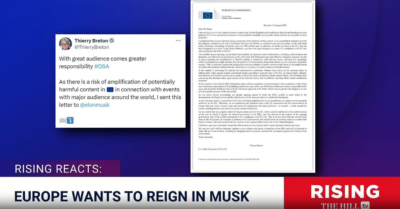 Elon Musk OWNS EU Commissioner Who THREATENED To Censor Trump Interview