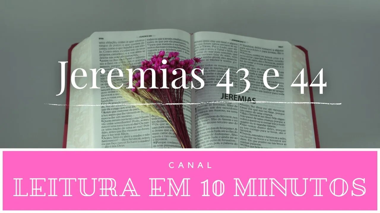 Leitura da Bíblia - Velho Testamento -Jeremias 43 e 44