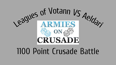 1100 Point Crusade Battle - Rothak Trade Coalition Prologue