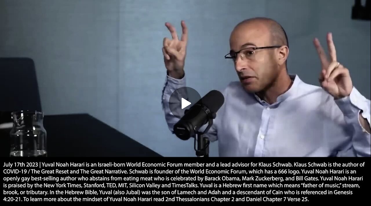 Yuval Noah Harari | SHOCKER!!! BUTT-BREAKING NEWS!!! THIS JUST IN!!! When We Look Back In the "ANALS" of History, Will We Find That Yuval Noah Harari Was the False Prophet?