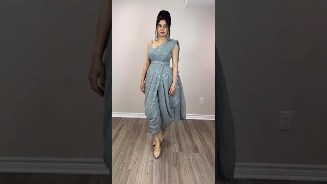 TARA DHOTI SAREE SILHOUETTE