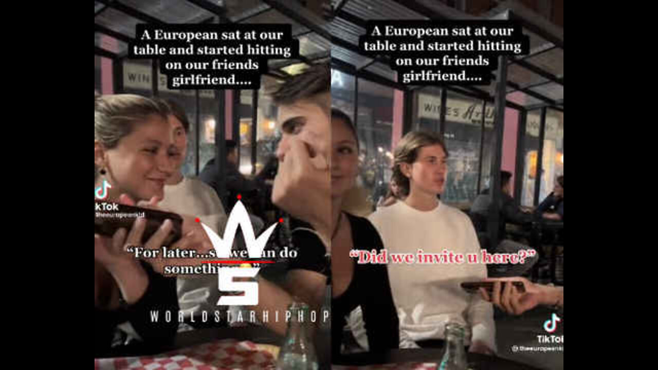 So Disrespectful: French Dude Flirts With Girl Who's On A Dinner Date With Her Man!