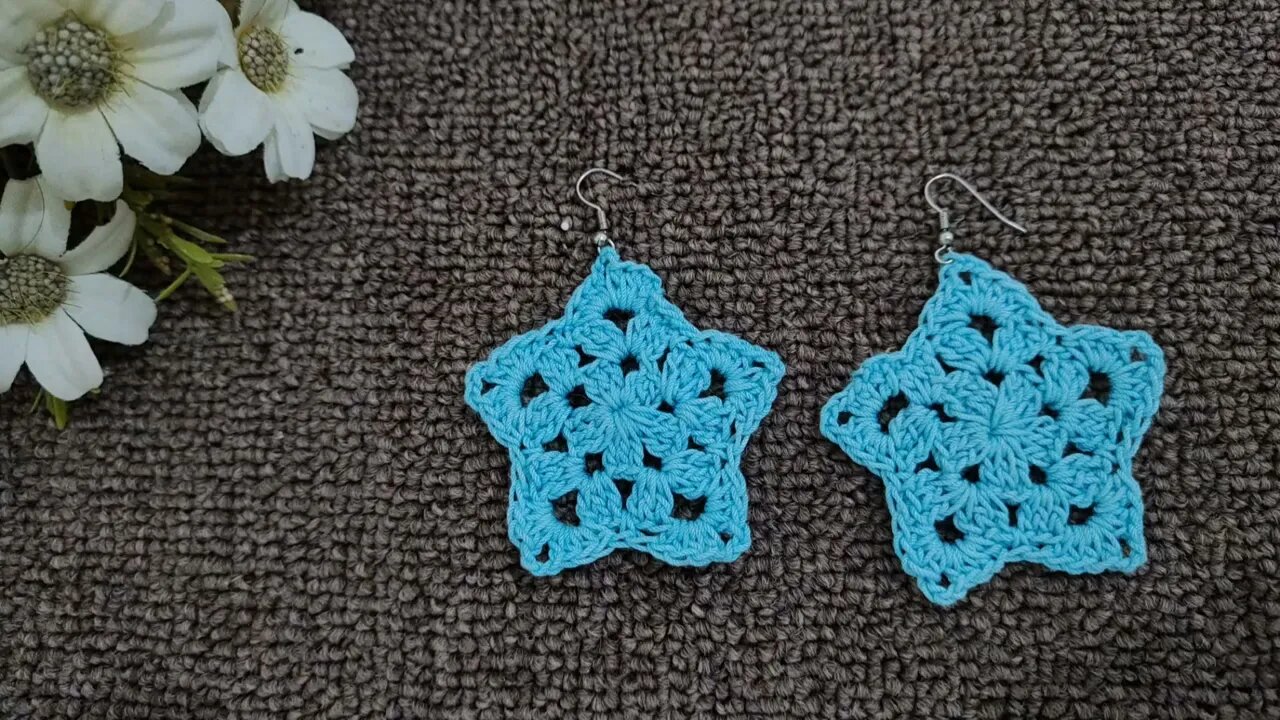 How to make a crochet hexagon earrings