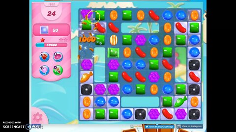 Candy Crush Level 1033 Audio Talkthrough, 1 Star 0 Boosters