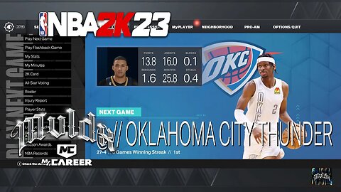 NBA 2k23 My Career Oklahoma City Thunder