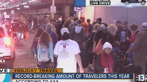 Travelers hitting the skies and road for Christmas