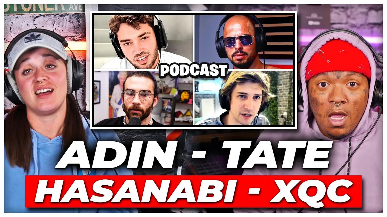 These YT Debates Are Entertaining AF!! | Adin Ross Hosts: ANDREW TATE vs. HASANABI & XQC (Reaction)