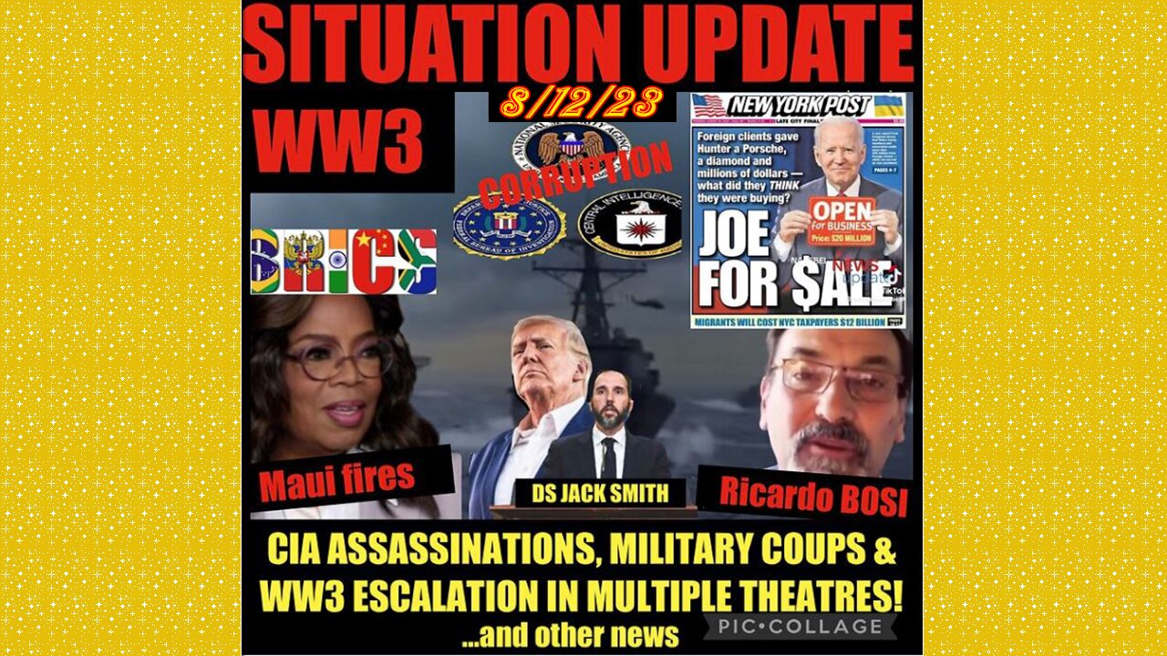 SITUATION UPDATE 8/12/23 - Military Coup Imminent, Migrant State Of Emergency, Cia Assassination