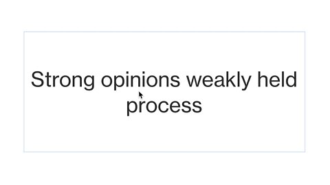 Strong Opinions - Weakly Held - a framework for thinking