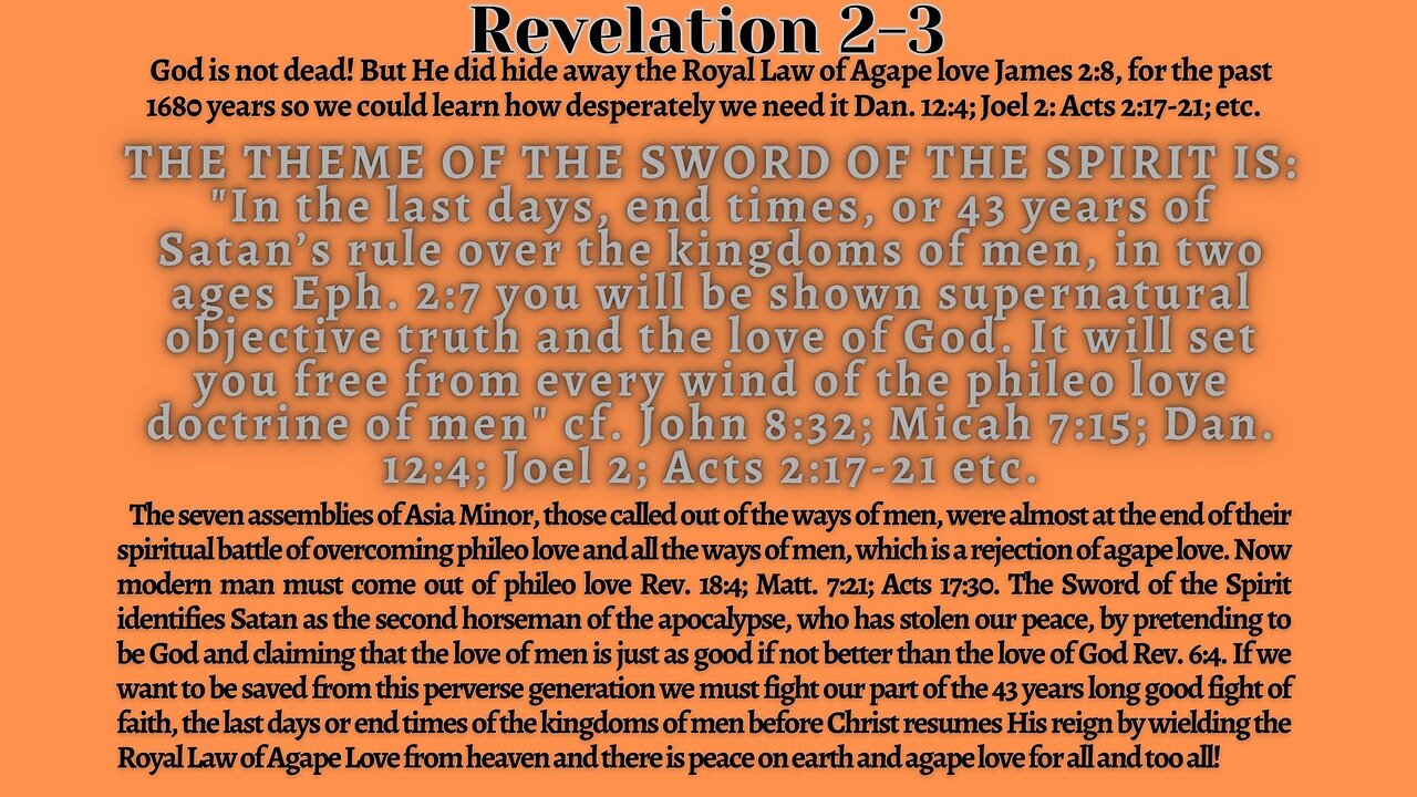 Revelation 2- 3. DO YOU UNDERSTAND THE MYSTERIES OF THE SECOND COMING OF CHRIST MATT.13:11?