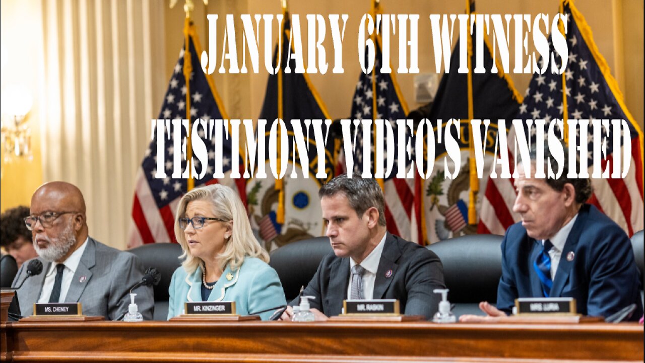 THE COVER UP FOR THE JANUARY 6TH COMMITTEE HEARINGS HAS BEGUN!!!! VIDEO TAPES AND DOCUMENTS VANISHED