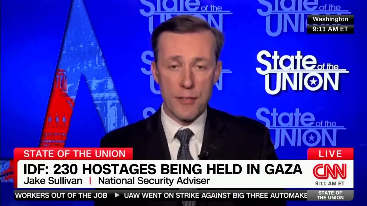 Biden NSA Jake Sullivan Says Hamas Has "Not Been Forthcoming" About Americans Being Held Hostage