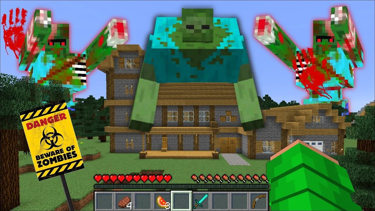 Mutant Zombie Creatures VS The Most Secure Minecraft House