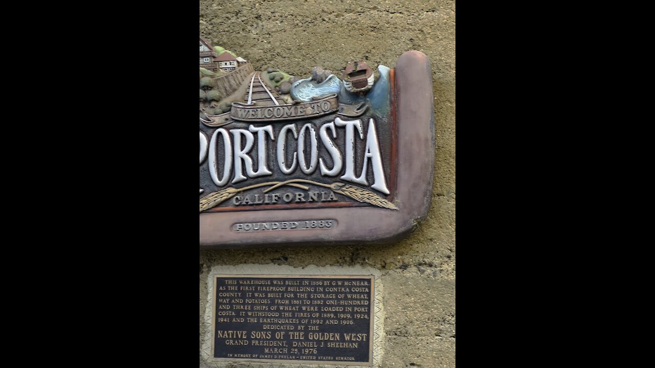 Port Costa Town Sign