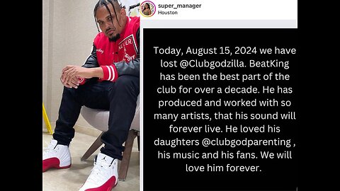 RIP Legendary Texas Rapper Beatking aka Club Godzilla Passes Away at Age 39 Details Unknown