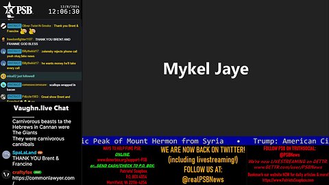 2024-12-08 12:00 EST - Mykle covering: