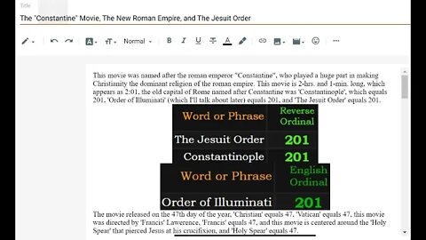 The movie "Constantine", The New Roman Empire, and The Jesuits #Gematria #Truth #Numerology #Rome