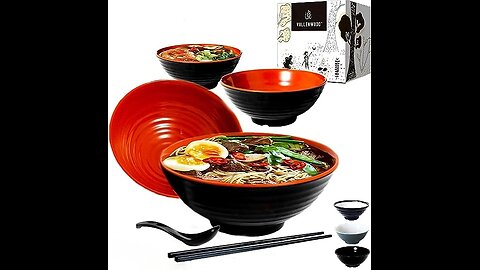 4 Set (16 Piece) Ramen Bowl Set