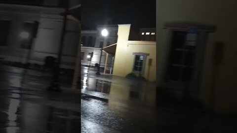 Raining in the middle of the night. My sleeping bag got wet.