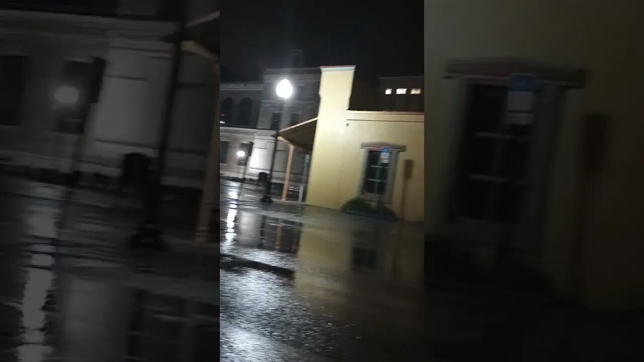 Raining in the middle of the night. My sleeping bag got wet.