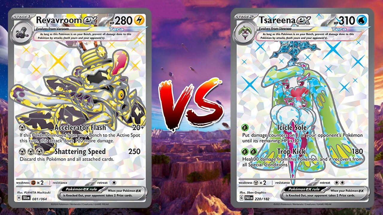 Pokemon TCG Live Revavroom EX Tatsugiri VS Tsareena EX Hisuian Braviary!!