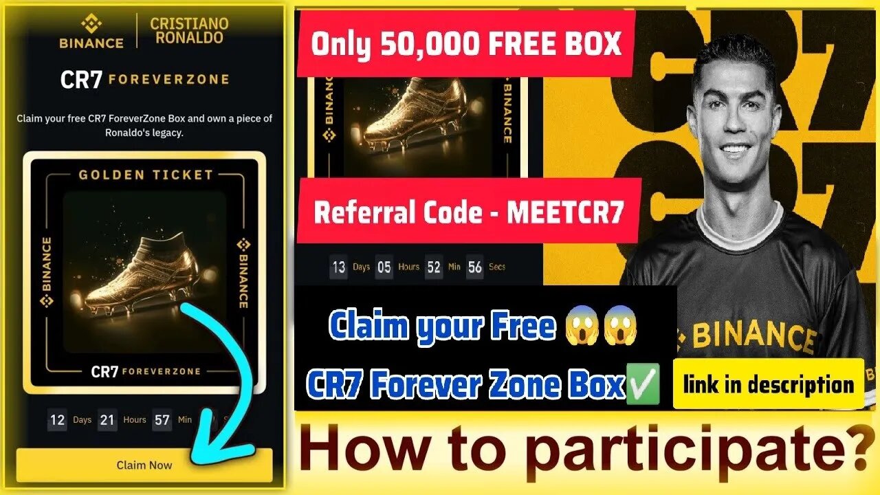 Binance Free CR7 ForeverZone Box NFT | New CR7 NFT Collection | Binance Mystery Box ✅😱😱