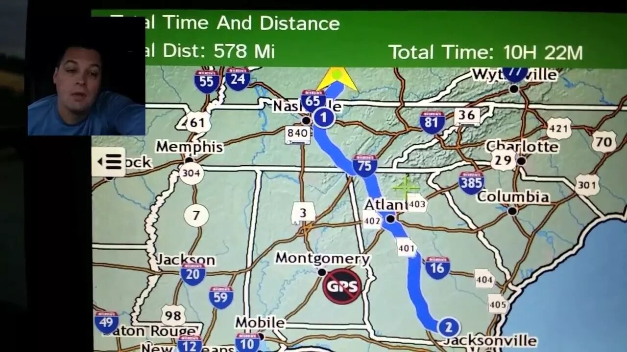 To Georgia with Tin Coils with large down grade and a Crash