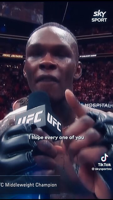 Israel Adesanya talks after UFC 287