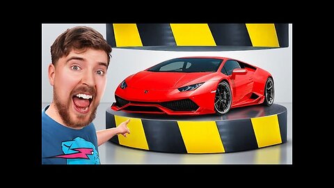 Mr Beast Hydraulic Press Vs Lamborghini