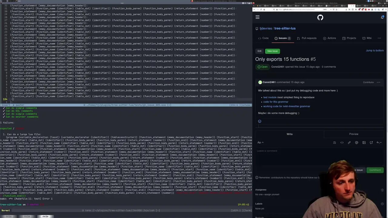 [Full VOD] Lua // Neovim Autogenerating Docs // Treesitter + Lua