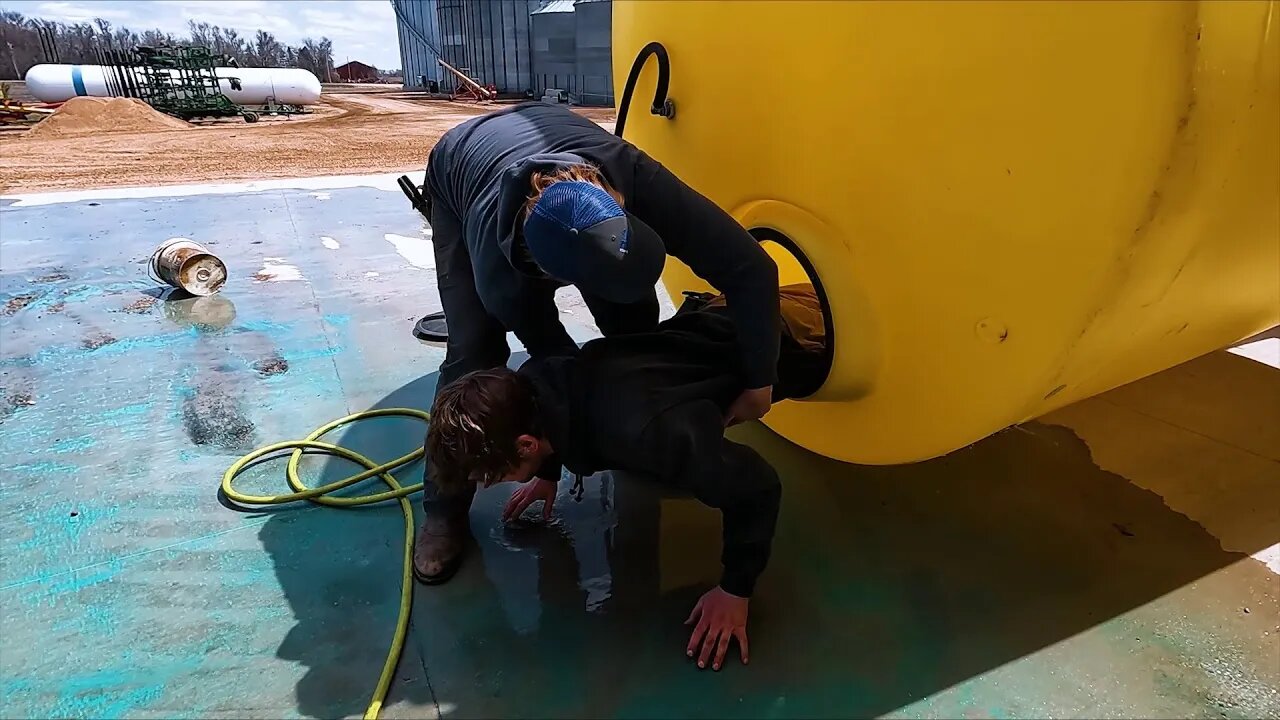 Small Guy Gets To Clean Tanks!