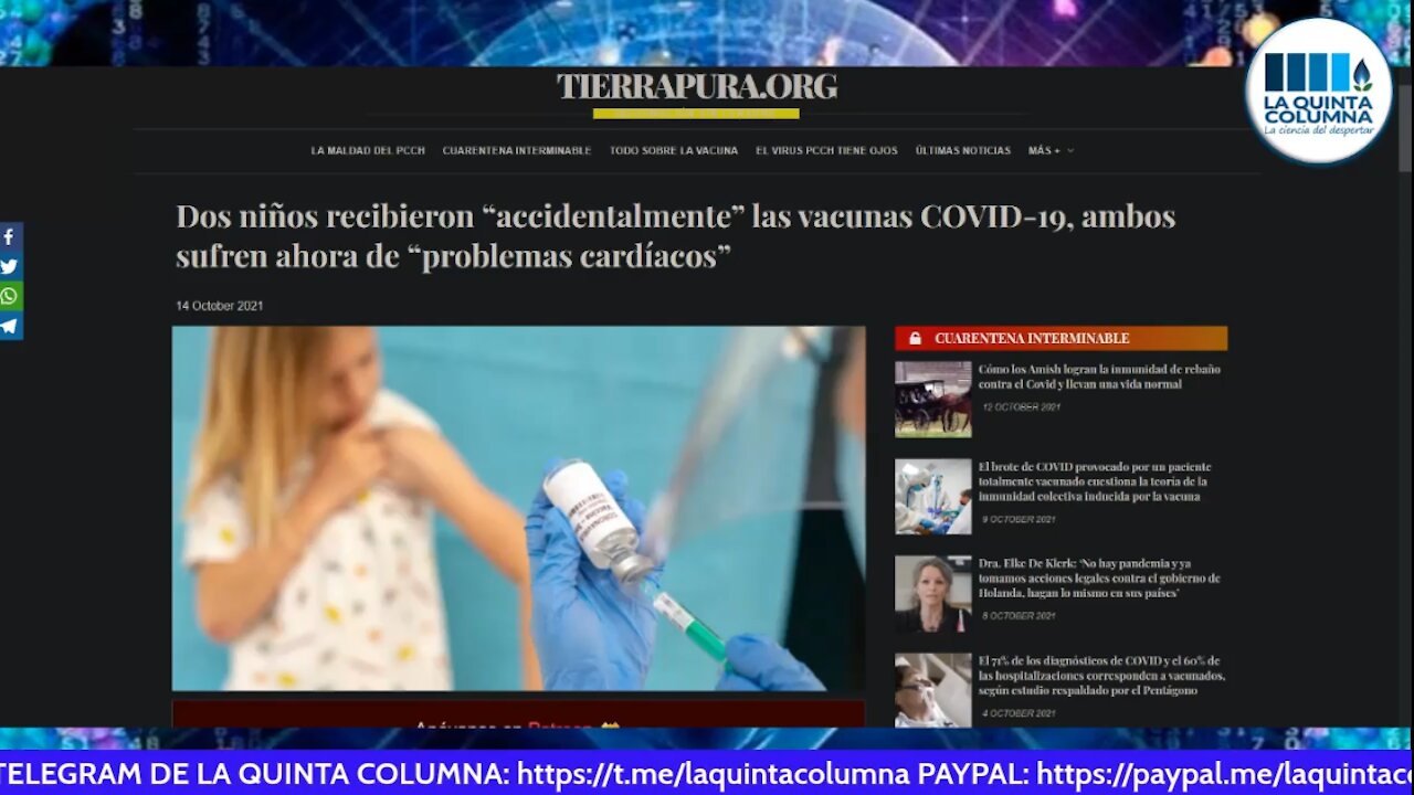 La Quinta Columna - Programa 160 - infartos y "problemas cardiacos" en niños vacunados