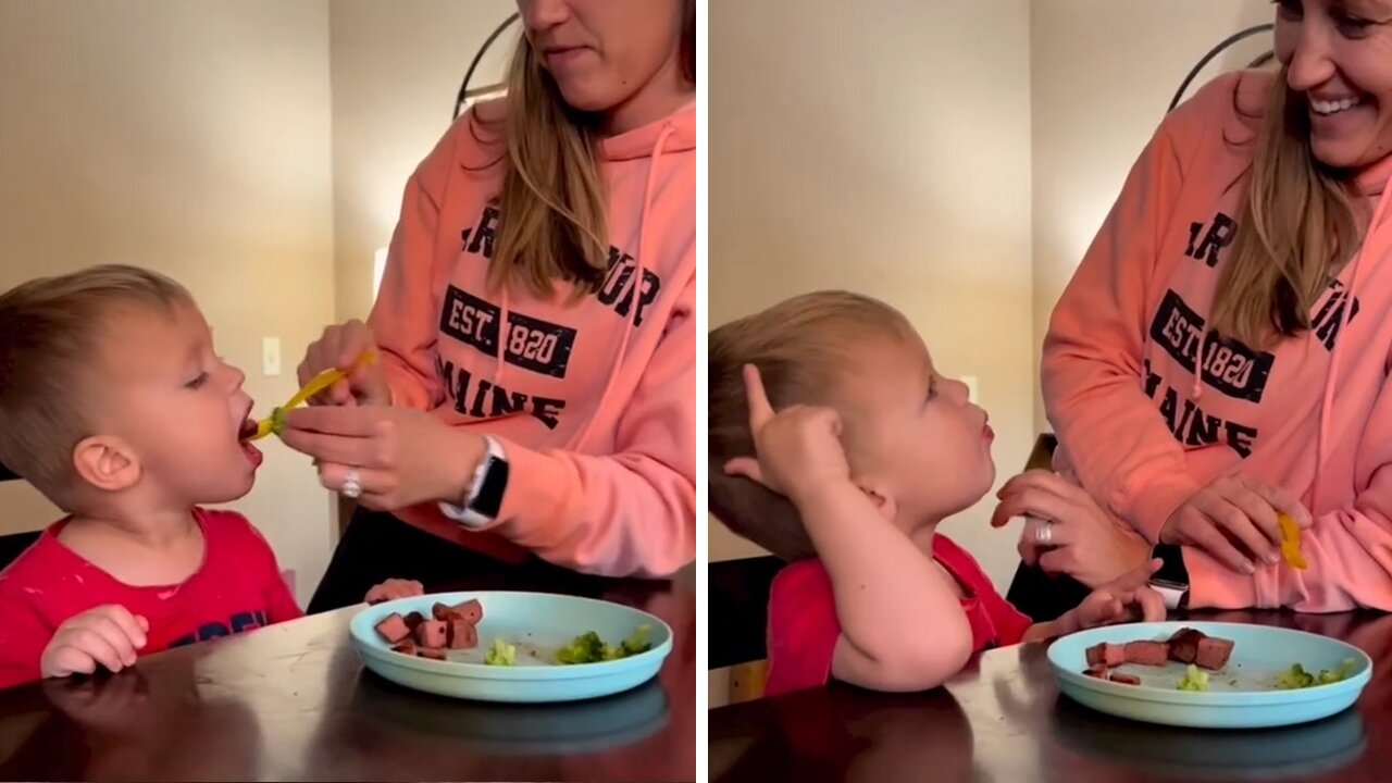 Clever Mom Shows How She Gets Her 2-year-old To Eat Broccoli