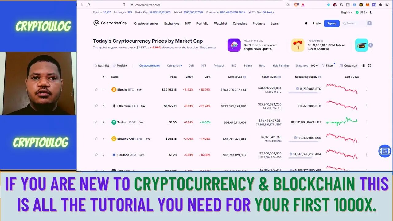 New To Cryptocurrency & Blockchain? All The Tutorial You Need For First 1000x. (FT. Coinmarketcap)