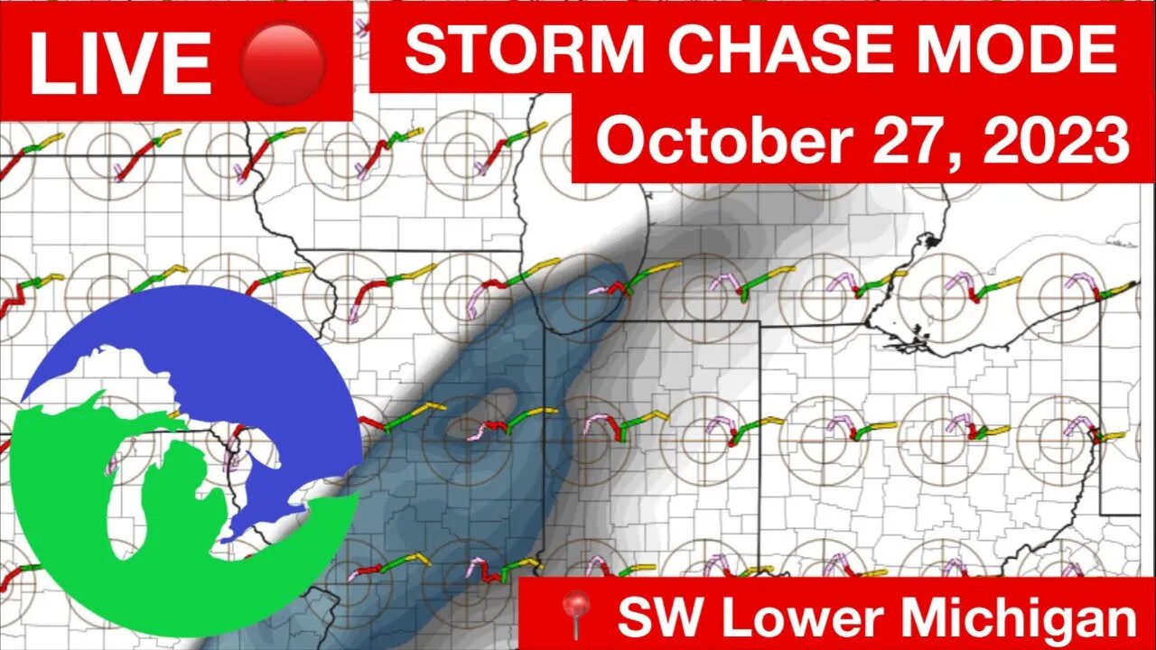 LIVE STORM CHASE MODE Late Season in SW Lower Michigan -Great Lakes Weather