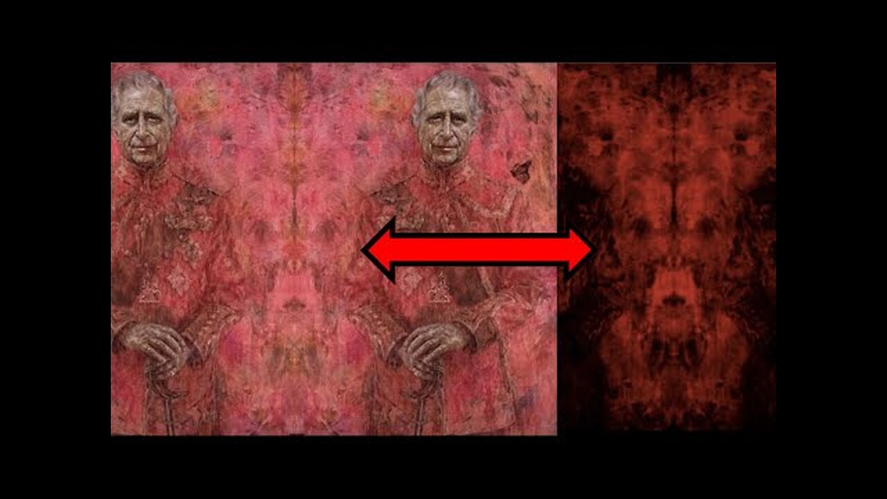 KING CHARLES' DEMONIC PORTRAIT! IF YOU LOOK CLOSELY YOU WILL SEE THE SECRET MESSAGES REVEALED IN IT!