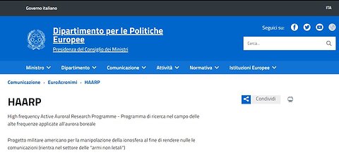 TECNOLOGIA H.A.A.R.P+SCIE CHIMICHE=TERREMOTI E DISASTRI AMBIENTALI