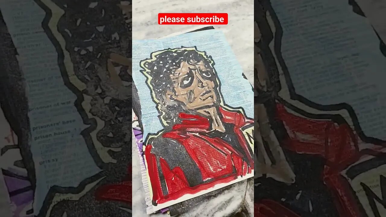 Michael Jackson thriller on old book page by Mister 8