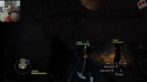 Playing Dragons Dogma Dark Arisen. Giant Eye Ball Fight Round 2!